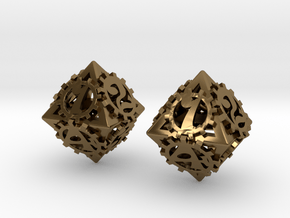 {pendants} Dice earrings in Polished Bronze
