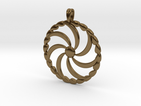 Borjgali Sun Tree Jewelry symbol Pendant. in Polished Bronze