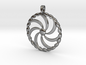 Borjgali Sun Tree Jewelry symbol Pendant. in Fine Detail Polished Silver