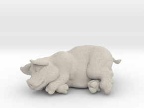 SLEEPING PIG  in Natural Sandstone