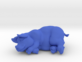 SLEEPING PIG  in Blue Processed Versatile Plastic
