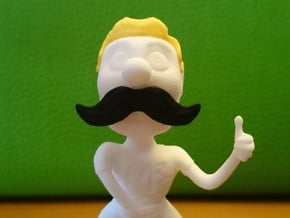 Movember Mike Body in White Processed Versatile Plastic