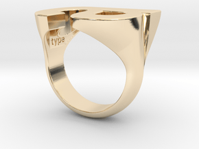 Helvetica Ring A  SZ5 in 14K Yellow Gold