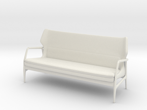 1:24 Mid-Century Lounge Sofa in White Natural Versatile Plastic