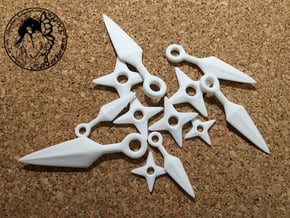 Ninja Weapons YOSD 1/6 Set  in White Natural Versatile Plastic