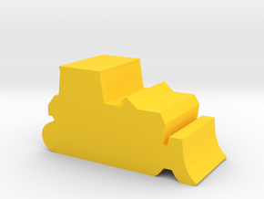 Game Piece, Bulldozer in Yellow Processed Versatile Plastic