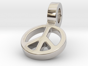World Peace in Rhodium Plated Brass