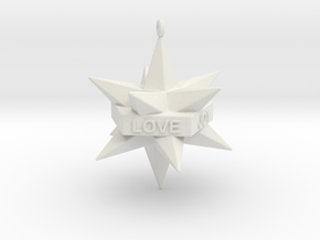 Star Ornament in White Natural Versatile Plastic
