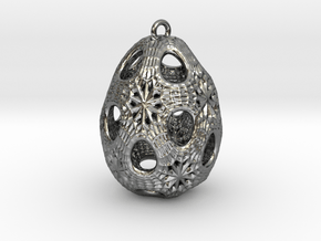 Christmas Egg 1 - Ha in Fine Detail Polished Silver