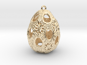 Christmas Egg 1 - Ha in 14k Gold Plated Brass