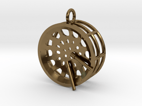 Low Tenor "Void" steelpan pendant2, S in Polished Bronze