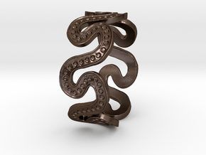 Snake7 Ring Size 12 in Polished Bronze Steel