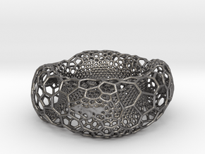 Frohr Design Voronoi Heavy Bracelet in Polished Nickel Steel