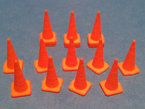 1/50 Traffic Cones in Orange Processed Versatile Plastic