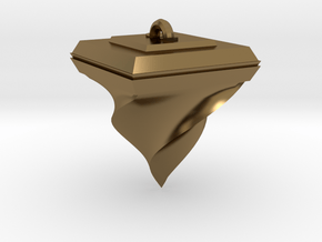 Twisted Pyramid in Polished Bronze