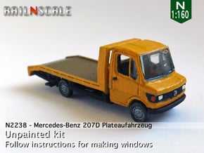 Mercedes-Benz 207D Plateaufahrzeug (N 1:160) in Tan Fine Detail Plastic