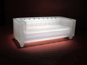 1:48 Sofa in Tan Fine Detail Plastic