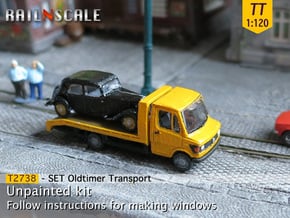 SET Oldtimer Transport (TT 1:120) in Tan Fine Detail Plastic