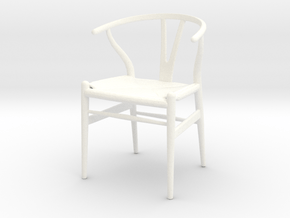 Hans Wegner Wishbone Chair - 1/18 Lundby Scale in White Processed Versatile Plastic
