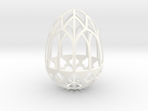 Gothic Egg Shell 1 in White Processed Versatile Plastic