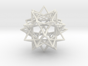 Expanded Icosahedron in White Natural Versatile Plastic