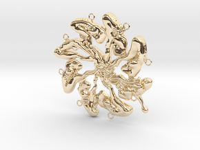 Elastic Life-cycle Pendant, 2.5"  Fine Art Sculpt. in 14K Yellow Gold