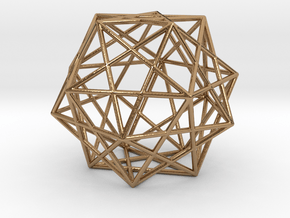 Expanded Dodecahedron in Polished Brass