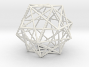 Expanded Dodecahedron in White Natural Versatile Plastic