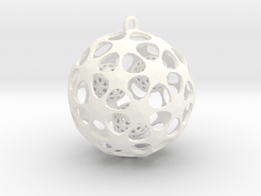 Hadron Ball - 5cm in White Processed Versatile Plastic