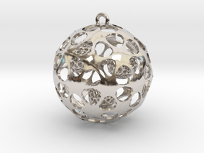 Hadron Ball - 4cm in Rhodium Plated Brass