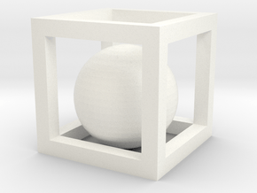Ball-in-a-Box in White Processed Versatile Plastic