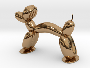 Balloon Animal Dog in Polished Brass