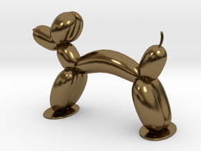 Balloon Animal Dog in Polished Bronze
