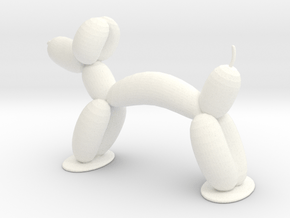 Balloon Animal Dog in White Processed Versatile Plastic