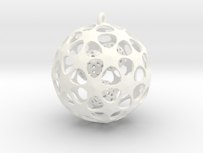 Hadron Ball - 3.5cm in White Processed Versatile Plastic