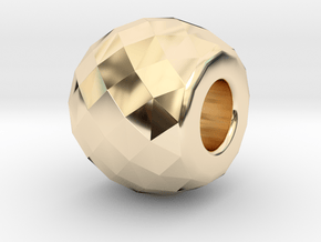 Thursday - Multifaceted Bead in 14k Gold Plated Brass