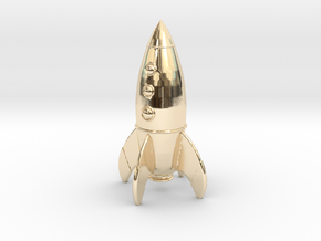 Rocket in 14k Gold Plated Brass