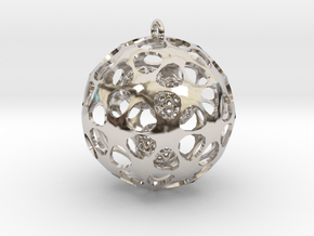 Hadron Ball - 3.8cm in Rhodium Plated Brass