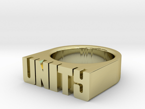 13.3mm Replica Rick James 'Unity' Ring in 18k Gold Plated Brass
