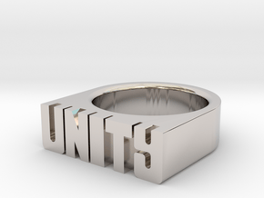 13.3mm Replica Rick James 'Unity' Ring in Rhodium Plated Brass