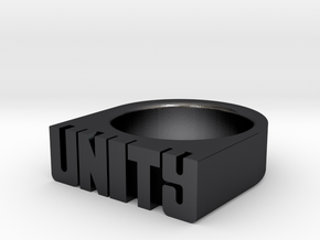 13.3mm Replica Rick James 'Unity' Ring in Polished and Bronzed Black Steel