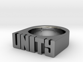 13.9mm Replica Rick James 'Unity' Ring in Fine Detail Polished Silver