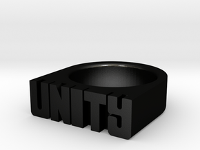 13.9mm Replica Rick James 'Unity' Ring in Matte Black Steel