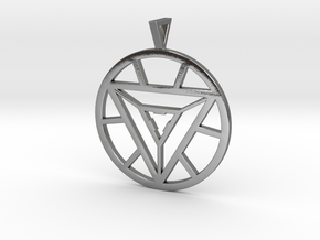 Iron Man Arc Reactor Pendant in Polished Silver