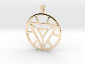 Iron Man Arc Reactor Pendant in 14k Gold Plated Brass