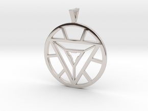 Iron Man Arc Reactor Pendant in Rhodium Plated Brass