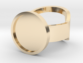Customizable Bottle Opening Ring - Size 9 in 14k Gold Plated Brass