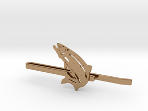 Trout Tie Clip in Polished Brass
