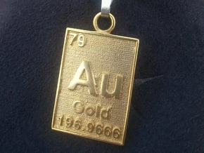 Gold Periodic Table Pendant in 18K Gold Plated