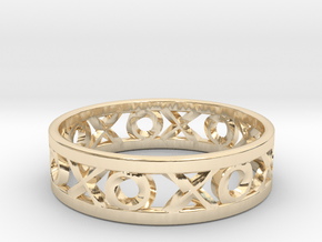 Size 6 Xoxo Ring in 14k Gold Plated Brass